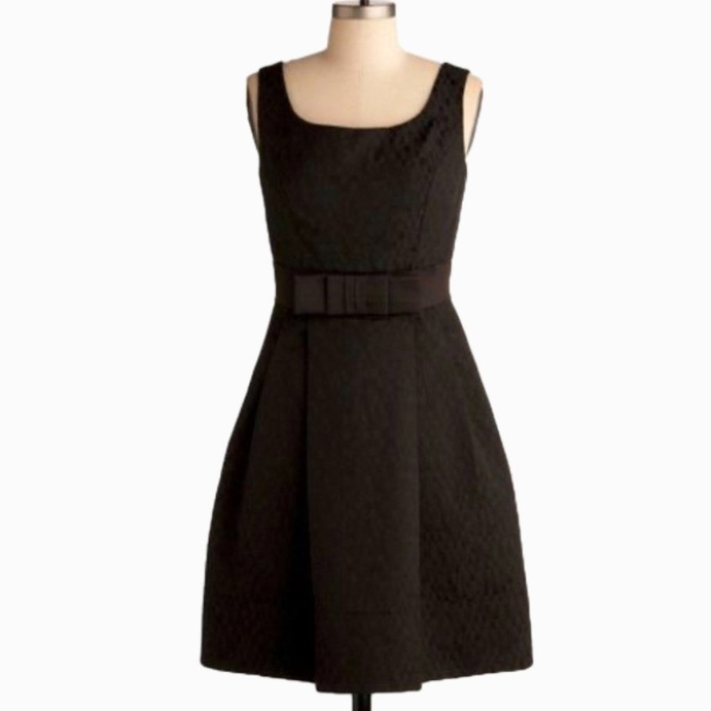 Max and Cleo Ribbon Waist Black Dress - Picture 2 of 5